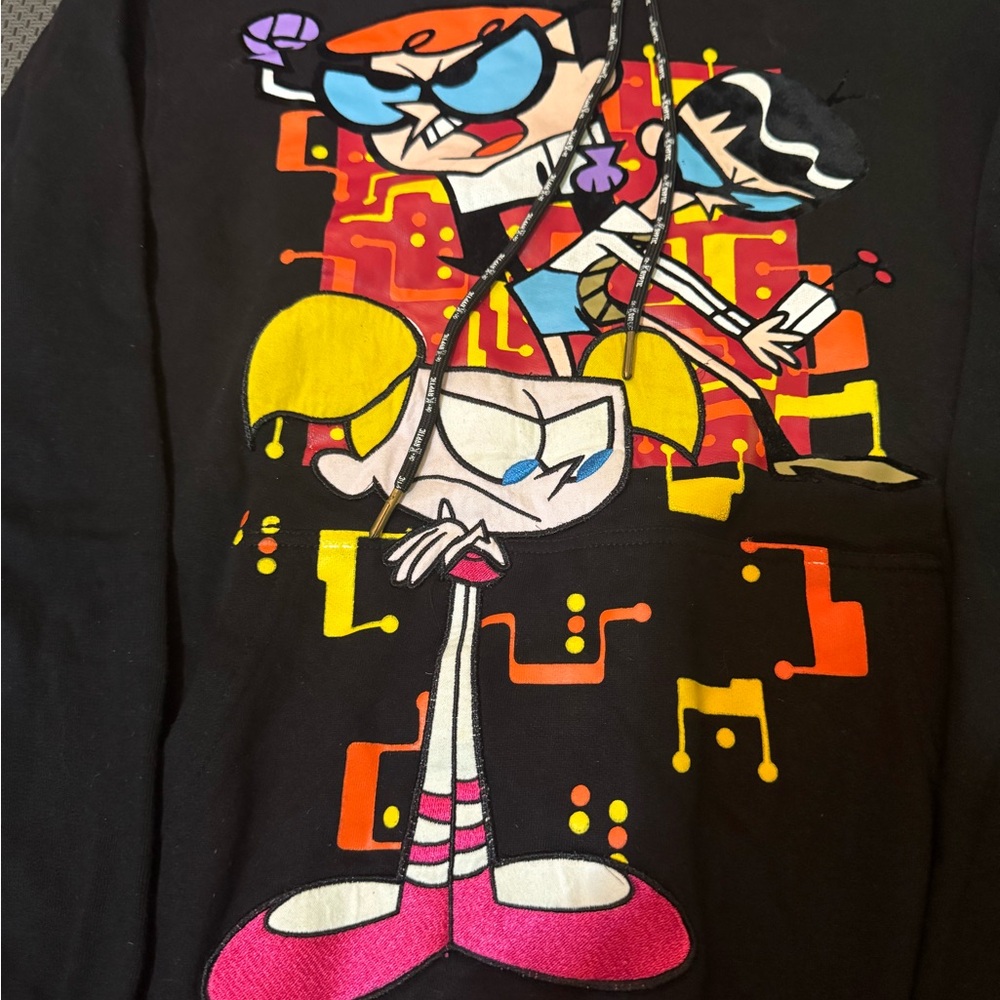 Black Performance Jacket With Cartoon Graphic - image 2